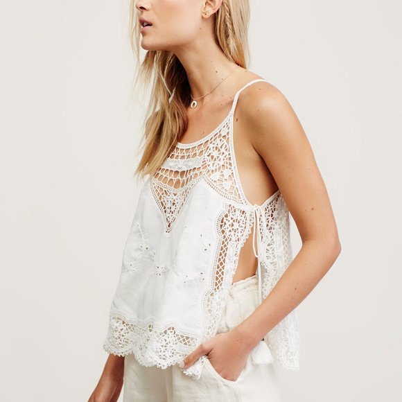 Free People Tops - Free People Staying Alive Lace Top